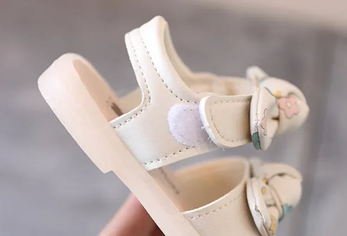 2026 Princess Style Butterfly Knot Soft Sole Sandals for Girls Baby Girl Summer Cute Shoes Children's Footwear PVC Bottom
